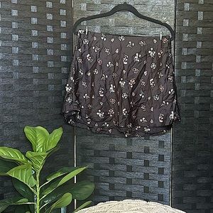 No boundaries black floral skirt